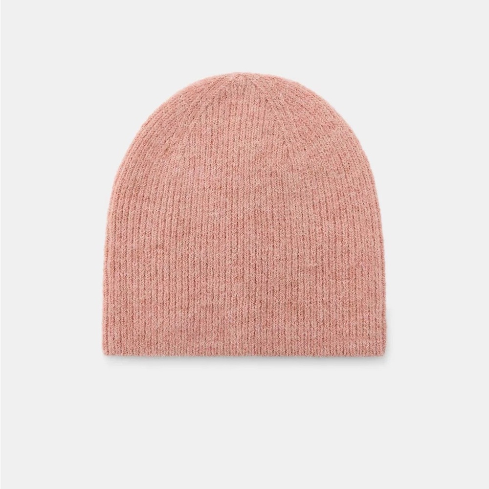 ZARA RIBBED KNIT BEANIE HAT